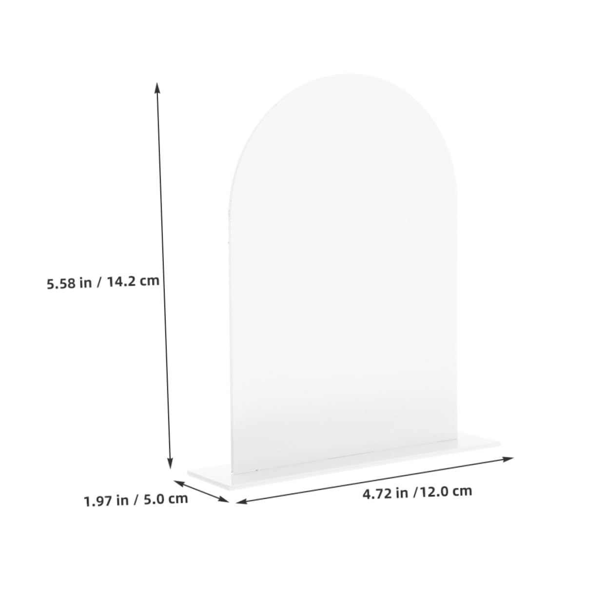 Cabilock 3Pcs Blank Arch Acrylic Table Displays for Wedding Event Decor Signage for Name Cards Menu Numbers Reusable Elegant DIY Table Plaques