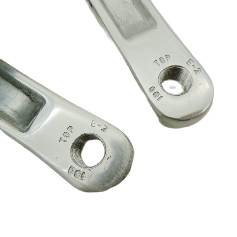 Guarnitura MTB 44T 160mm Pieghevole Bicycle Grulenkset in Lega di Alluminio in Lega di Alluminio Foro Quadrato Argento Doppio pignone Guarnitura