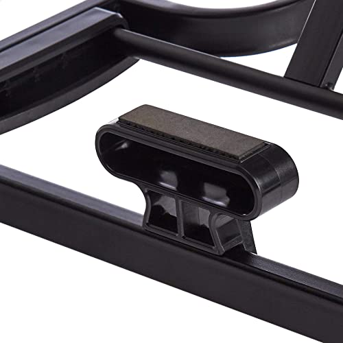 Amazon Basics 5-Level Adjustable/Portable Electronic Computer Workstation, Standing Desk Converter, Wood Surface - Black #TOP5