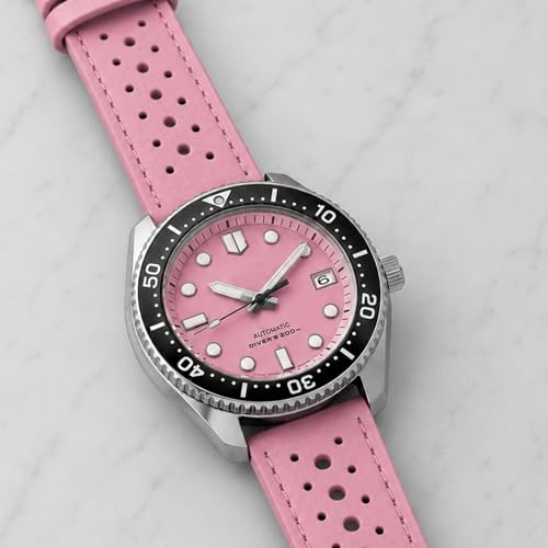 Image of Bandini Mens Leather Watch Band Strap, Vented, Racer, GT Rally, Stainless Steel Buckle, 10 Colors - 18mm, 20mm, 22mm, 24mm (Many sizes also come in Extra Long XL)