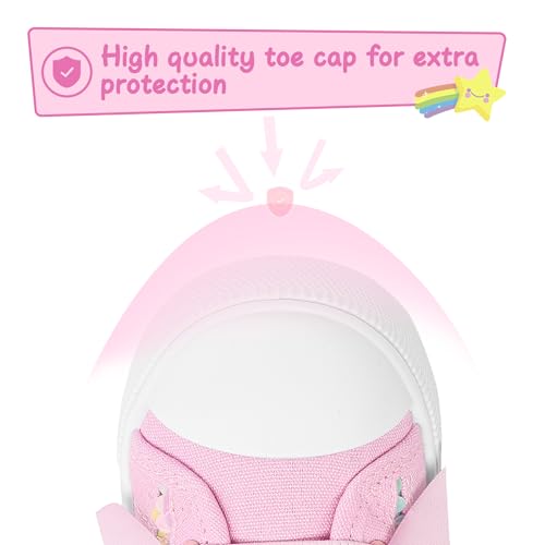 Image of K KomForme Toddler High Top Sneakers Canvas Shoes with Hook and Loops