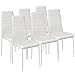 TecTake Set di 6 sedie per Sala da Pranzo 41x45x98,5cm Bianco