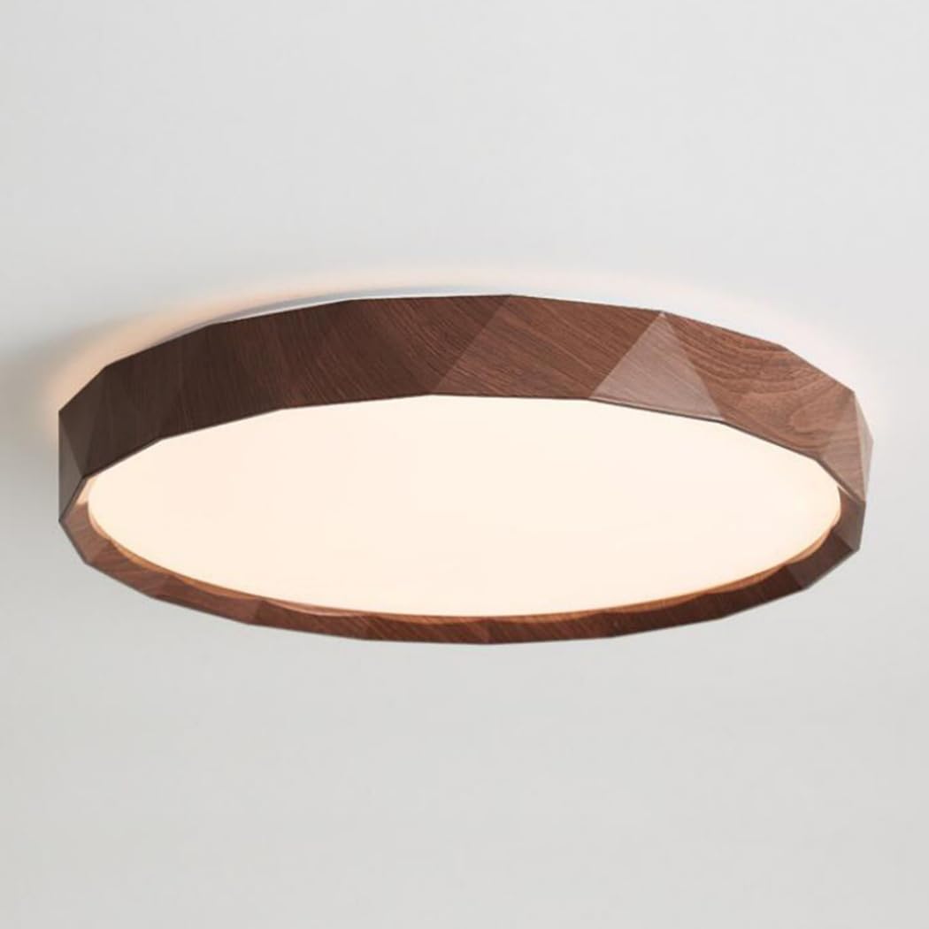 KNBVFHG Eye Protection Log Style Ceiling Lamp Three-Color Dimming Embedded Ceiling Light Flat Modern Flush Mount Lighting Fixture with Acrylic Lampshade Panel Lamps for Lounge Hallway Home Office