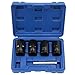 5PCS Lug Nut Remover Set,Professional Nut Extractor Socket Set,Easy Nut Out Extractor Set for for Removing Damaged Dead Rusted Nuts Screws