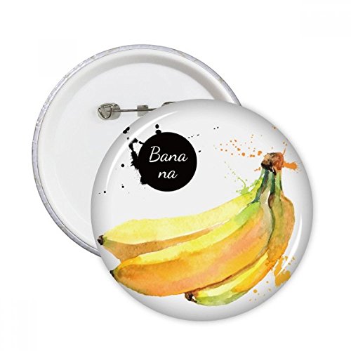 Badge bouton pins banane fruit aquarelle vêtements décoration ronde L