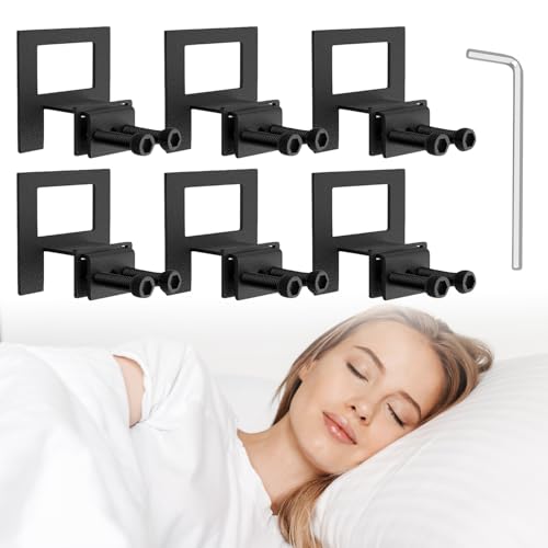 6 Pièces Arret Matelas, Antidérapant Cale Matelas, Réglables Joints de Matelas en Métal, avec 1...