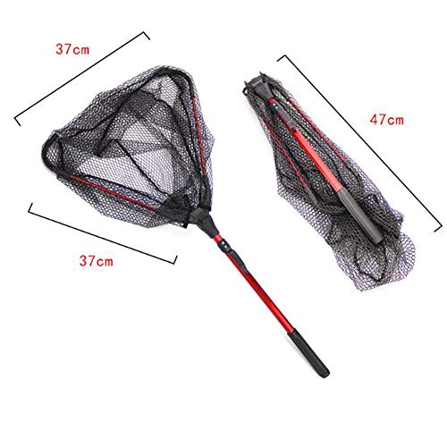 Mounchain-Kescher-Fishing-Angeln-Fischernetz-Angel-Kescher-Der-Teleskopierbare-und-Faltbare-Fischernetzgriff-ist-Langlebig-und-Fuer-Suesswasser-und-Meerwasser-Geeignet
