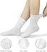 BomKinta Ruffle Socks Women Lightweight Cotton Sock Turn-Cuff Frilly Sock Casual Above Ankle Socks White 6 Pairs Size 5-10