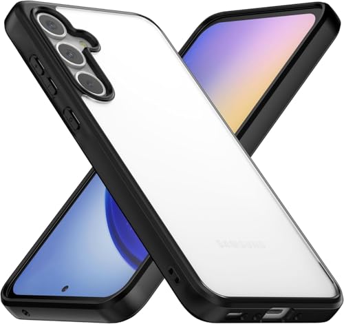 Dl3 Mobilak For Samsung Galaxy A37 5G, Crystal Clear Case [Not Yellowing] [Military Grade Drop Protection] Shockproof Protective Case Transparent Protective Slim Cover, Black