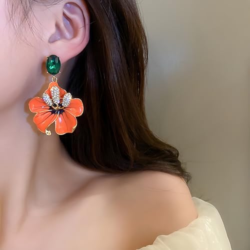 Medieval Retro Round Ear Buckles Colorful round bead Baroque personalized design earrings Women's Ear Studs Zirconia Colorful Gemstone Hoops2