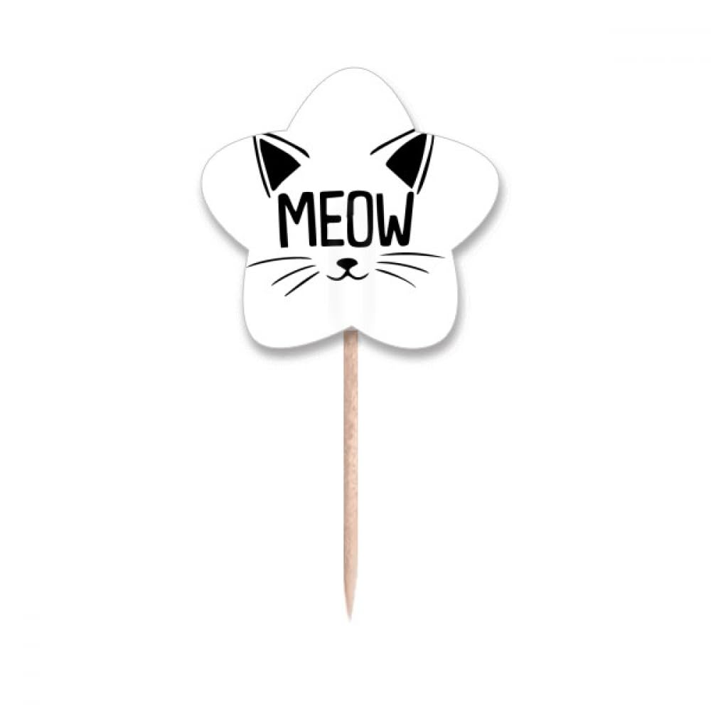 Cure-dents motif drapeau étoile Mewing Cat Head pour vos apéritifs