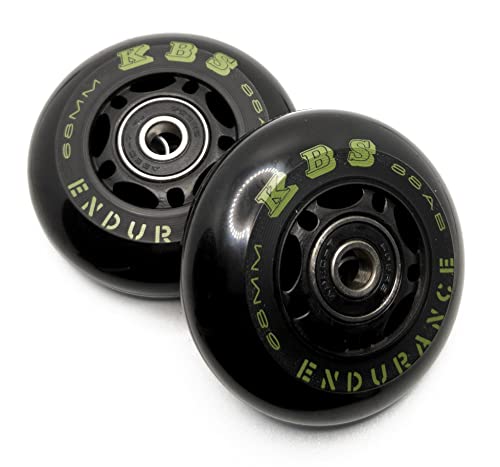 Ripstik Wheels By Kbs - Razor Ripsurf Mini Ripstik Ripster Caster Board Replacement 80Mm 90A With Abec 7 Speed Bearings 2 Pack Set Of Two Ripstick Wheel (B&Y, 68Mm) #TOP2