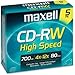 Maxell MAX630025 CD Rewritable Media, CD-RW, 4X, 700 MB, 5 Pack