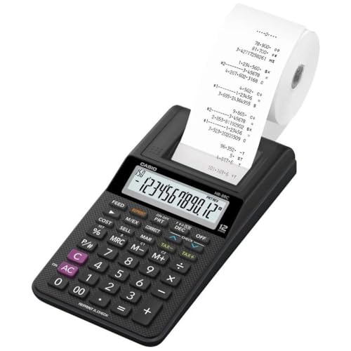 Calculadora Com Bobina HR-8RC-WE-B-DC 12 Dígitos Preta Casio