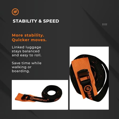 Image of Belt Magic by Handleflex - Luggage Straps for Suitcases | Designed for Carrying multtiple Suitcases | Polyester and Naylon | Prevention of Lost Luggage | Better Organization | Strap Length 11'6 inch