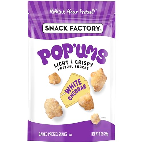 Snack Factory Pop'ums White Cheddar Pretzel Snacks, 9 Oz Bag