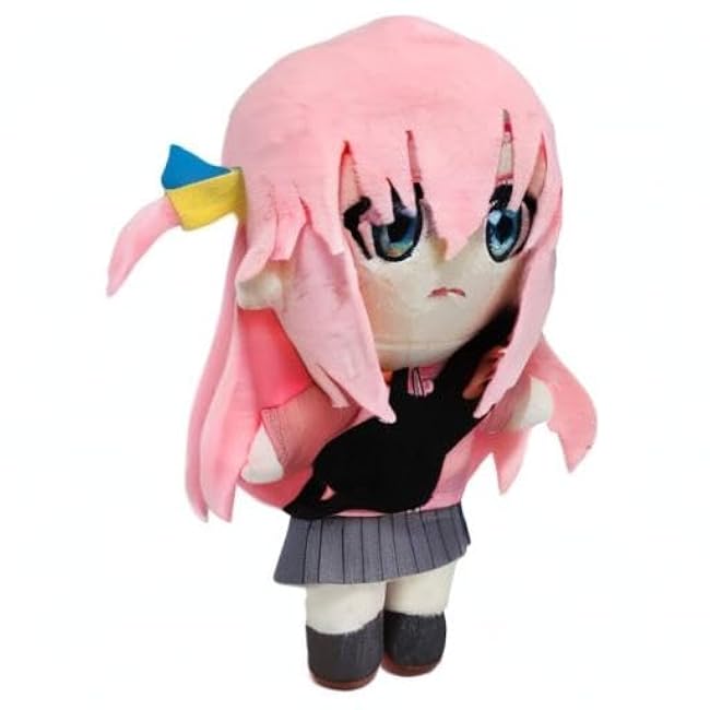 JCvCX Pink Hair Guitar Girl Plush Toy Figure Doll Plushies Figurine Anime Stuffed Dolls Thrrow Pillow
