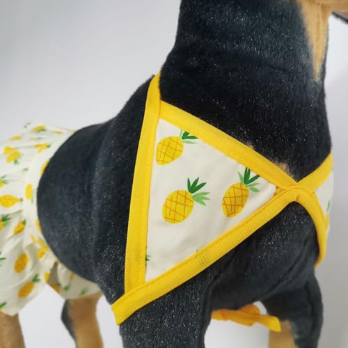 Image of Dog Bikini Swimsuit Summer Puppy Bathing Dress Beach Clothes Cat Costume for Puppy Dog Cat Pineapple M