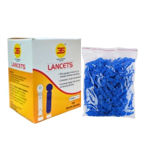 Image of 3S Glucometer Round 200, Blood Lancet 200 Pieces,Round Lancet Needle 200,Round,Glucometer Lancets (200)
