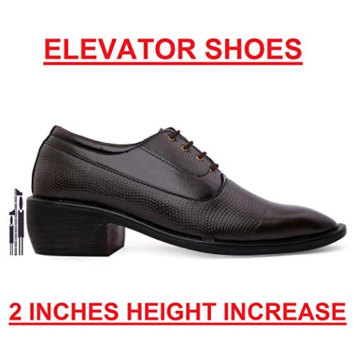 Image of Mens Height Increasing Formal Black, Brown Shoes for Men, Experience a Heightened Confidence Formal Shoes