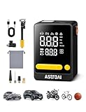 AstroAI L10 Mini Tire Inflator Portable Air Compressor,150PSI Air Pump for Car Tires with Tire Pressure Gauge,Bike Pump with LED Light,Tire Inflator for Cars,Bikes,Motorcycles,Balls,Car Accessories