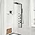 BATHLAVISH 4 In 1 Shower Panel Tower System, Multi-Function Stainless Steel Shower System with Rainfall Shower, Waterfall Shower Head, Brushed Nickel Shower Tower with 5 Massage Body Jets