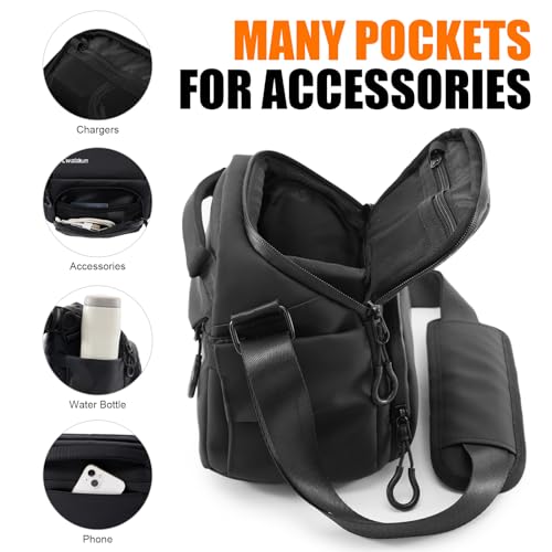 Waterproof Shoulder Camera Bag for Compact Cameras, Canon, Nikon, Sony, Fuji DSLR/SLR/Mirrorless - Travel Photography Case