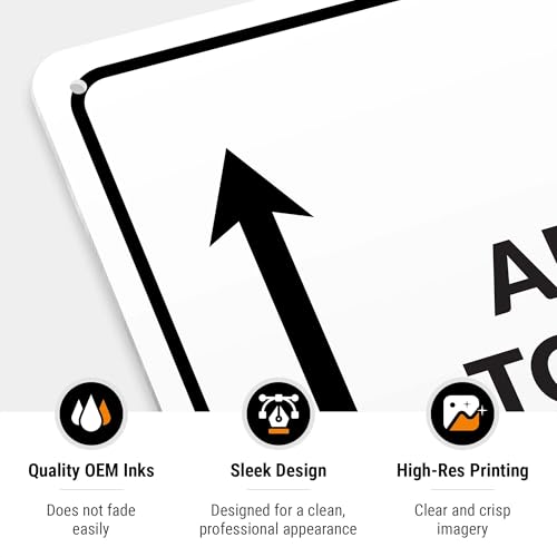 Image of Package Delivery Sign, Delivery Instructions Deliver All Package to Front Door Up Arrow Sign, 10x14 Inches, Rust Free .040 Aluminum, Fade Resistant, Made in USA