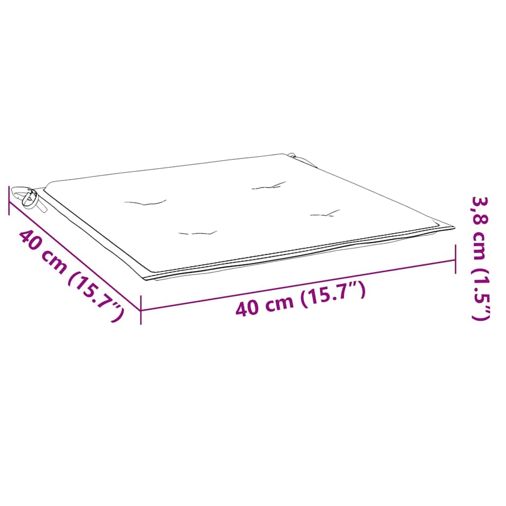 Gartenstuhl-Kissen 2 Stk. Taupe 40x40x3 cm Stoff
