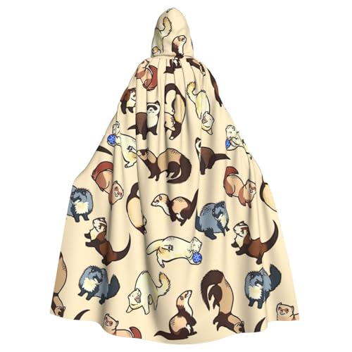 Cape à capuche furet pour célébrer un mariage médiéval original