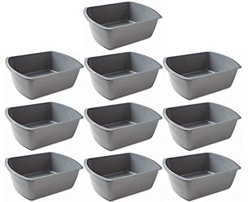 Vakly-Plastic-Wash-Basin-7-Qt-Rectangular-Graduated-10-Pack Vakly Plastic Wash Basin, 7 Qt, Rectangular, Graduated, 10 Pack - Image 1