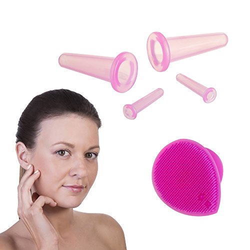 Ensemble de Ventouses en Silicone - Visage Ventouses Thérapie - Gobelets Anti Cellulite - Réducteur de Double Menton - Idéal pour Modeler vos Joues et Votre Menton - Massage Facial par Sandine – vue 5
