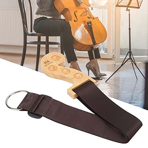 Gaeirt Cello Strap, Nylon Antiâ€‘Slip Belt Adjustable Cello Strap Oâ€‘Ring Cello Holder for Cello Violin(Wood Color, Blue)