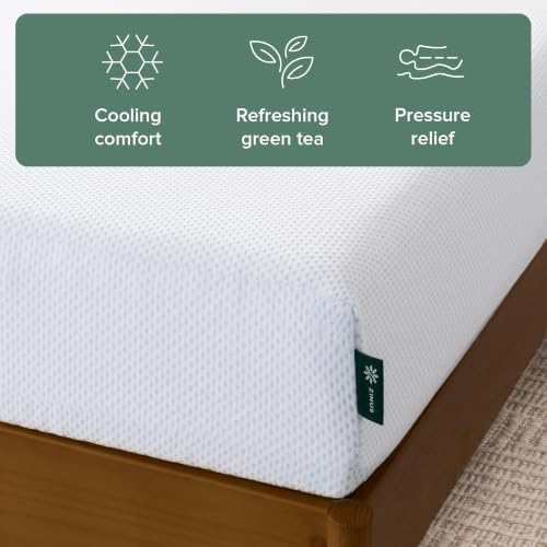 Zinus Twin Mattress - 6 Inch Green Tea Cooling Gel Memory Foam Mattress, Pressure Relief, for Cool Sleep, CertiPUR-US Certified Foam, Mattress in a Box, 10-Year Warranty, Twin Size - 3