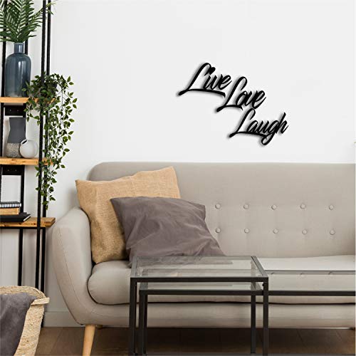 Image of eCraftIndia Live Love Laugh Wooden Wall Decor Showpiece for Home Decor Living Room Bedroom | Valentine Gift for Girlfriend Boyfriend Husband Wife Her Him | Valentine Day Decoration Items