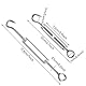 LDXDRU 20 Stück M5 Spannschlösser mit Haken und Öse, Seilspanner Drahtseil Edelstahl Spannschloss Spannhaken Set für Sonnensegel Seilsystem Gartendraht Stahlseil Spanner Zaunspanner