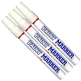 Paint Markers Oil-based Pen Permanent Waterproof Car Tire Tread Rubber Metal - 3 pcs (Red)