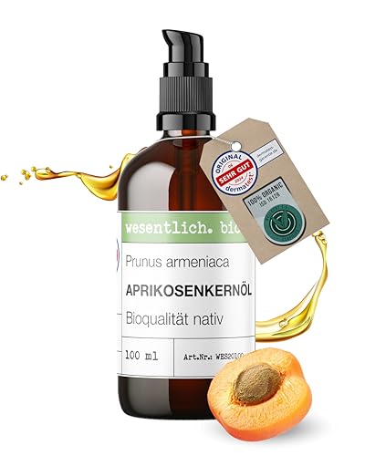 Aprikosenkernöl BIO kaltgepresst 100ml (Prunus Armeniaca) - 100% naturrein von wesentlich.