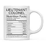 Andaz Press Funny 11oz. Ceramic Coffee Tea Mug Thank You Gift, Lieutenant Colonel Nutritional Facts,...