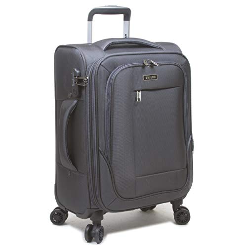 Dejuno Twilight Lightweight Nylon 3-Piece Spinner Luggage Set, Charcoal #TOP1