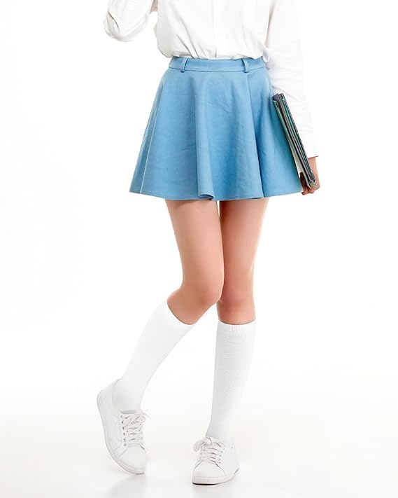 WKLOUYHE Girls Kids Knee High School Socks Cotton Socks_Pack Of 04(White,5-6 Years) 1