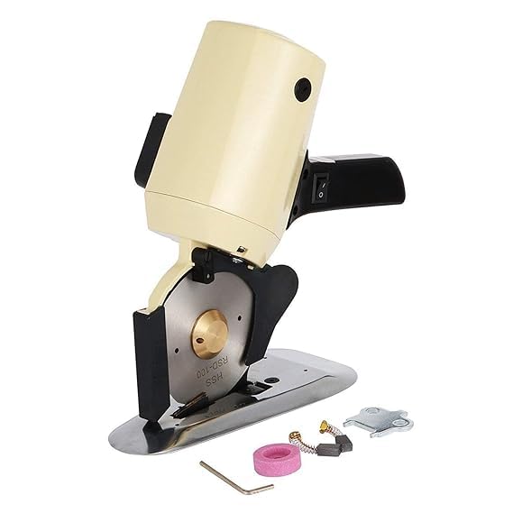 Cloth Cutting Rotary Cutter Machine 110 mm | Electric Scissors for Fabric Sewing | Dressmaking & Quilting | Wired Rotary Cutter | Industrial Grade Multi-Layer Cloth Fabric Wool Carpet 220V-image-33