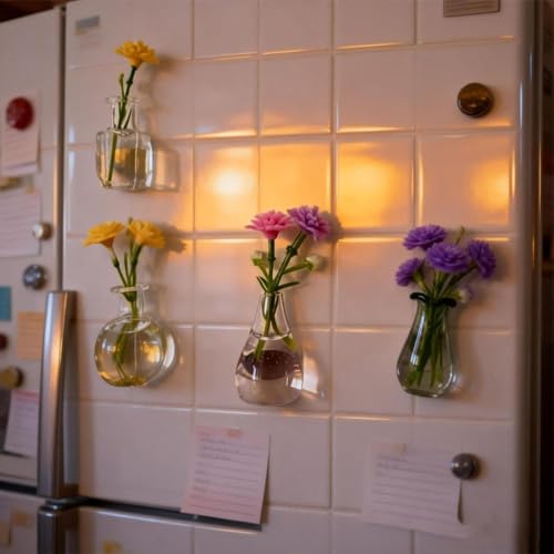 Jarrones magnéticos estéticos con imán potente para decoración de pizarra y cocina 4