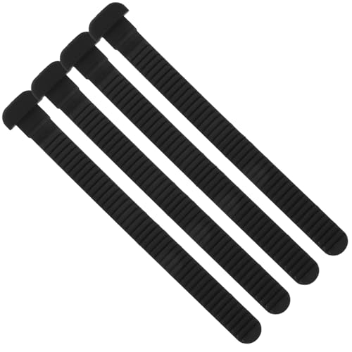DIYEAH 4 Piezas Correas de Energía para Patines en Línea, Correas de Fijación Ajustables 150 Cm, Color Negro, Accesorio para Patinaje sobre Ruedas y Snowboard, Tornillos Incluidos,