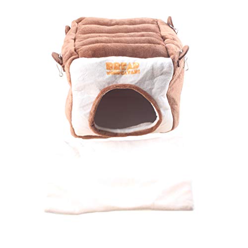 emours Small Animal Warmly House Cage Hanging Bed with Bed Mat for Chinchilla, Guinea Pigs, Squirrel and Other Similar Size Animals, Large - Image 4