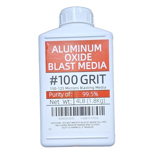 #100 Grit Aluminum Oxide Sandblasting Medium (4 Lbs/1.8 Kg) Fine Sandblasting Medium - Application: Used As Abrasive And Medium For Sandblasting Cabinets And Sandblasting Machines. (Purity 99.5%)