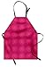 ABAKUHAUS Victoriano Delantal de Cocina, Monótona Floral de los remolinos, Fácil Lavado Resistente a la Grasa Colores Durables, Magenta Rosa Caliente