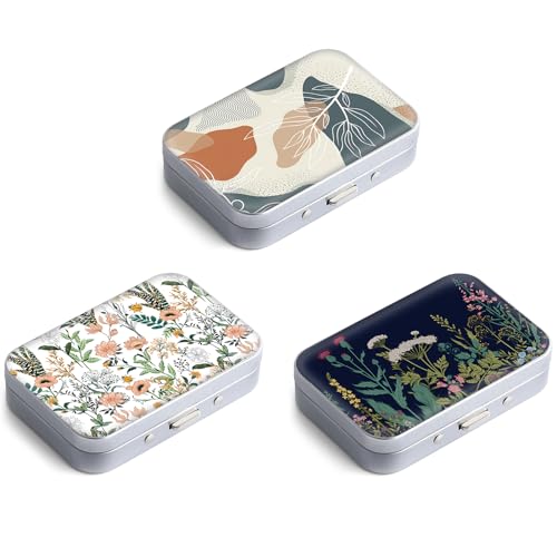 Image of Portable Dental Floss Bag - Easy to Store Floss Picks Perfect for Travel, Hotels, Dinners, Appointments, 3 Piece Floral Pattern, 1 Foot (Pack of 1)
