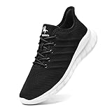Absatzhöhe: 3 cm Kaopabolo Turnschuhe Damen Herren Leichtgewichts Atmungsaktiv Sportschuhe Sneaker Damen Herren Laufschuhe Freizeitschuhe für Outdoor Fitness Sporthalle Schwarz 43