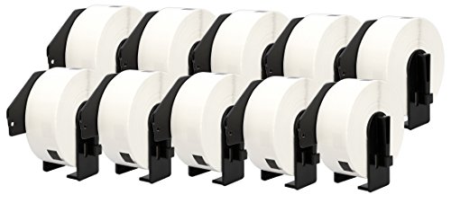 10x DK-11201 29 x 90 mm Rollos de Etiquetas de dirección (400 Etiquetas por Rollo) compatibles para Brother P-Touch QL-1110NWB QL-1100 QL-1060N QL-500 QL-570 QL-700 QL-710W QL-800 QL-810W QL-820NWB Cover